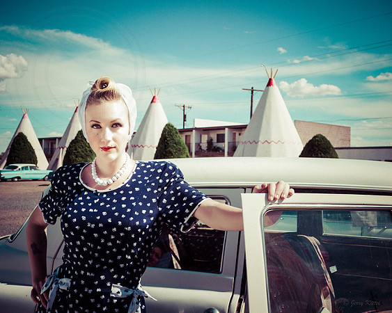 Deanna at the Wigwam Motel